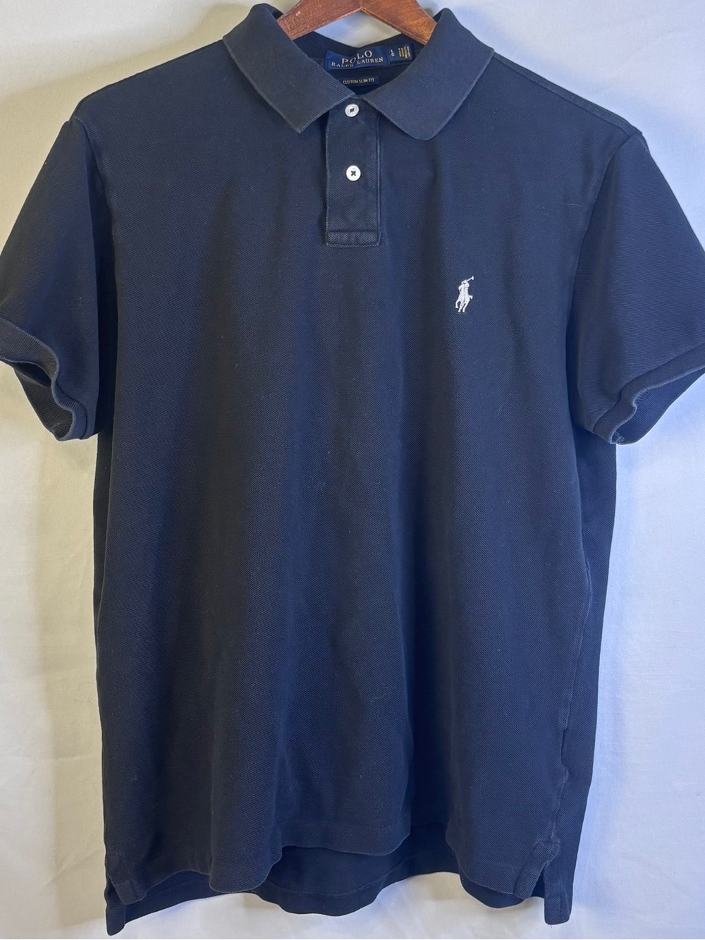 Polo by Ralph Lauren Navy Short-Sleeve Polo with White Pony